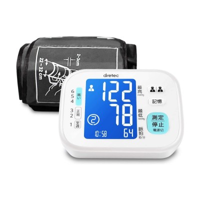 日本 DRETEC BM-202 上臂式血压计 (白色)