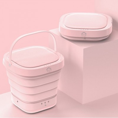 日本 YOHOME 便携式折叠洗衣机 (粉色)