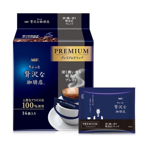 AGF - 赘沢咖啡店滴漏挂耳式咖啡深浓香郁吃茶店咖啡14条袋装