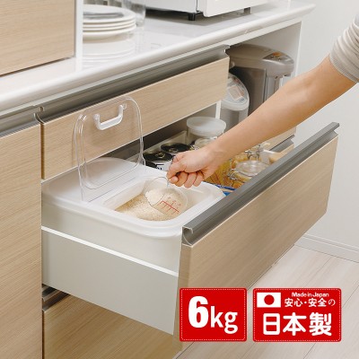 日本制inomata米桶储米箱6kg (可放抽屉)