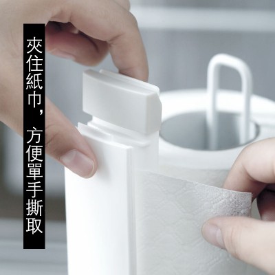 日本RISU创意免打孔单手撕纸巾厨房用纸巾架
