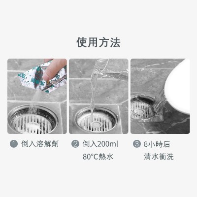 日本KOKUBO浴室排水管毛发分解剂疏通剂
