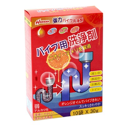 日本制Hannah厨房厕所用管道疏通剂10包装