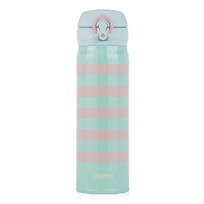 THERMOS 500毫升真空保温瓶 (湖水绿间纹) 超轻