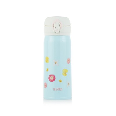 THERMOS 400毫升真空保温瓶 (浅蓝碎花) 超轻