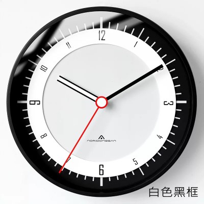 简约个性黑白圆形挂钟