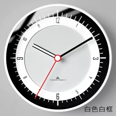 简约个性黑白圆形挂钟