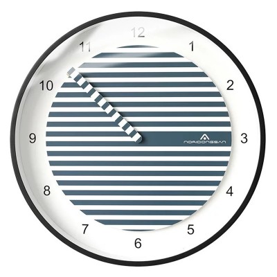 创意条纹圆形挂钟