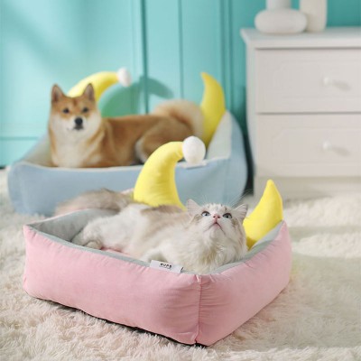 保暖舒适月亮宠物床猫狗通用可水洗