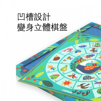 MIDEER - 儿童益智9合1桌面游戏飞行棋五子棋多功能棋类亲子游戏