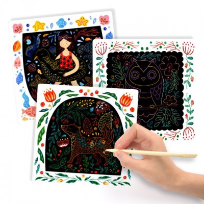 MIDEER - 儿童刮画纸手工DIY趣味画画卡更有乐趣的另类画画